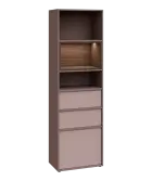 ERY V643 kancelářská skříň, 3-zásuvková/3 niky, 2000x600x400, pudrová